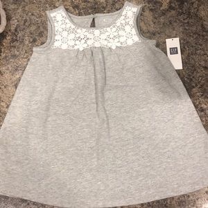 18-24 month Baby Gap heather grey dress w/lace